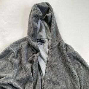 Saks Fifth Avenue Gray Shearling Hoodie (L)